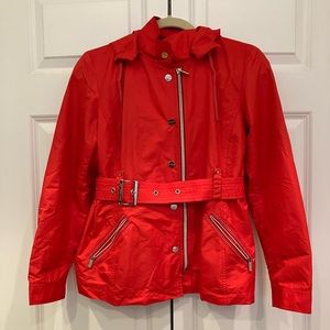 Jones New York red parka size petite small with belt
